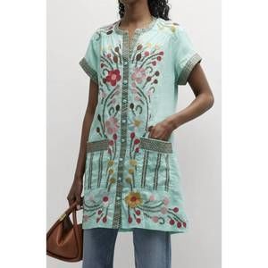 Johnny Was | Dresses | New Johnny Was Joni Relaxed Pocket Weekend Tunic In  Sea Blue | Poshmark